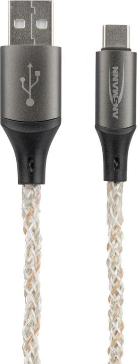Produktbild Ansmann USB-A / USB-C Kabel mit LED Beleuchtung 100cm 1700-0158 (1 m, USB 3.0)