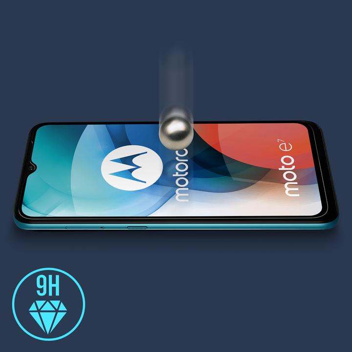 Actual product image Avizar bulletproof glass, glass protective film, protective glass (1 Piece, Motorola Moto E7)