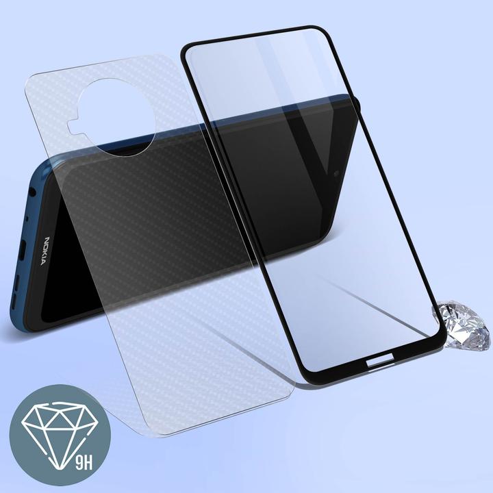 Immagine prodotto Avizar Vetro antiproiettile, pellicola di protezione del vetro, vetro protettivo (1 Pezzo/i, Nokia X20)