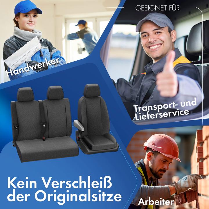 Actual product image Walser Seat covers for Fiat Doblo 2 single seat front passenger polyester BJ 2010 today
