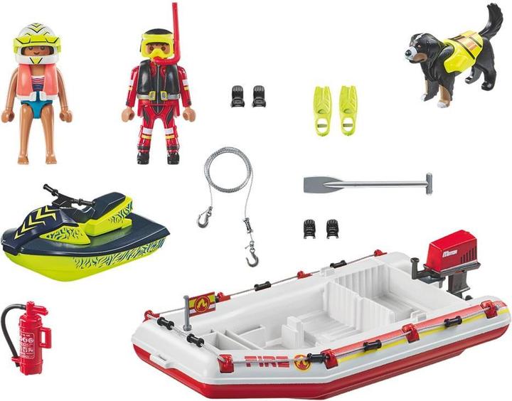 Image du produit Playmobil Bateau de pompiers avec Aqua Scooter (71464)