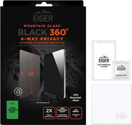 Image du produit Eiger 4-Way Privacy verre de protection visuelle plein écran Fit Mountain Black Privacy 360 Tablet (1 pièce(s), iPad Air 13 2024 (M2))