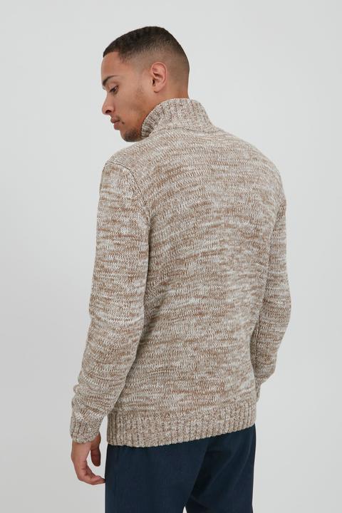Actual product image Solid Pomeroy Men's Cardigan Chunky Knit Jacket With Funnel Neck Made Of 100% Cotton (L)