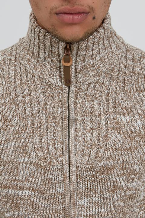 Actual product image Solid Pomeroy Men's Cardigan Chunky Knit Jacket With Funnel Neck Made Of 100% Cotton (L)