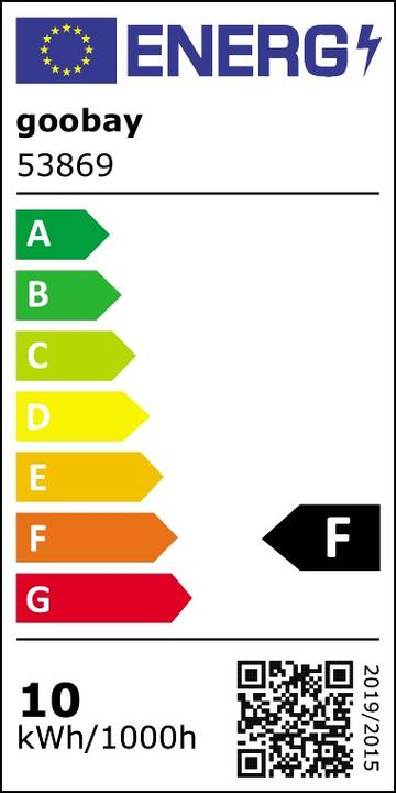 Energy Label Goobay LED outdoor spotlight, 10 W (853 lm, IP65)