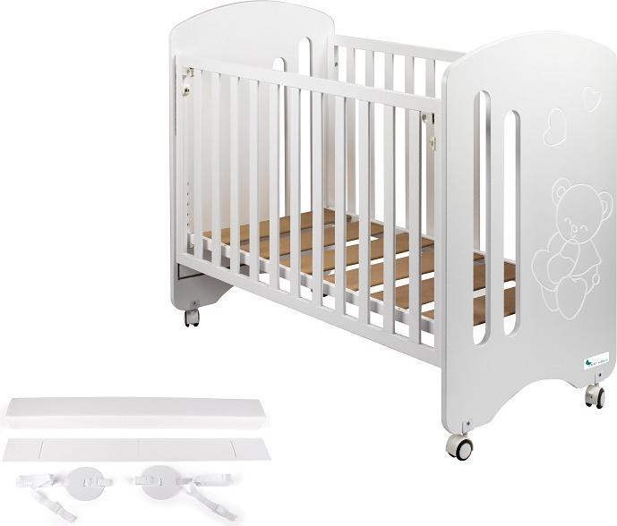 Produktbild Interbaby KINDERBETT FÜR MATTRATZEN 60X120 - MOD. LOVELY - WEISS COLOR + KIT CO-SLEEPING (60 x 120 cm)
