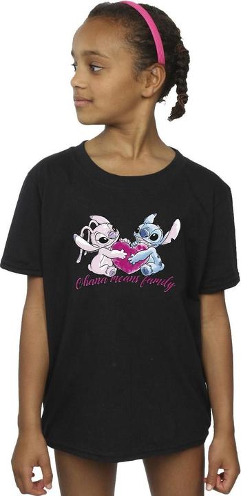Immagine prodotto Disney Lilo And Stitch Ohana Heart With Angel Maglietta Ragazze (152, 158)