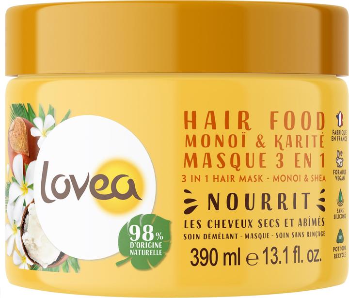 Lovea Hair Food Mask 3 in 1 Karite Butter Monoi (390 ml)