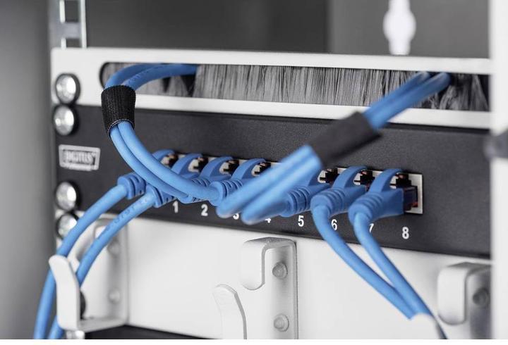 Produktbild Digitus 10zoll Kabel Management Panel 1HE 3 Ringe Farbe Grau RAL 7035
