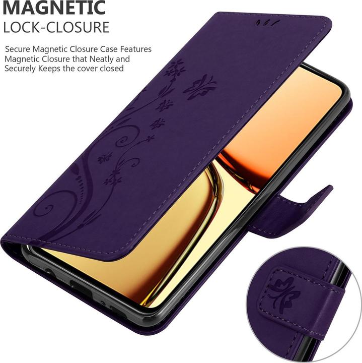 Produktbild Cadorabo Hülle für Realme C61 / C63 mit Blumen Muster (CAT S61, Realme C63)