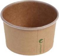 Naturesse Isbaeger 150 ml 5 oz Ø85x52 mm kraft pap PLA bionedbrydelig Brun,20 ps x 50 stk/krt