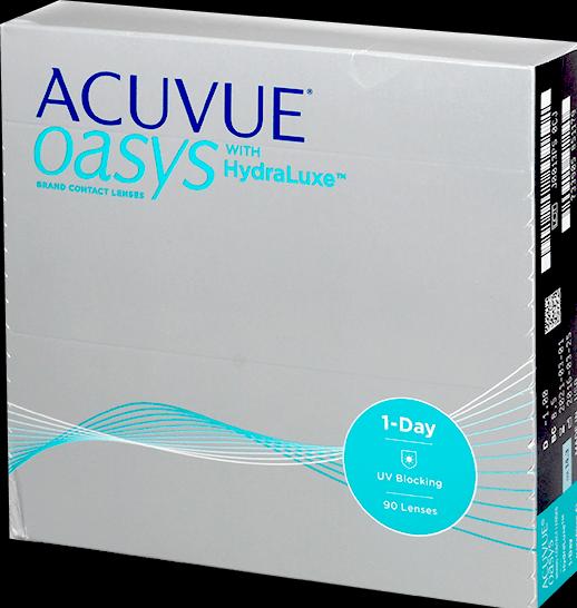 Image du produit Acuvue 1-Day Oasys avec Hydraluxe (90 pièce(s), Lentille journalière, Sphérique)