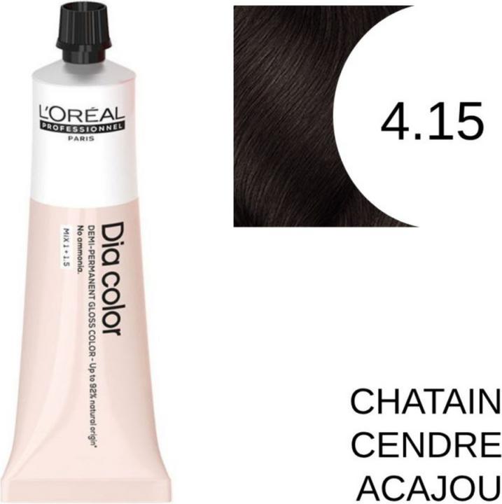 Actual product image L'Oréal Paris Loreal DIA Colour 4.15 Medium Brown Ash Mahogany 60 ml (4.15 Ash chestnut brown mahogany)