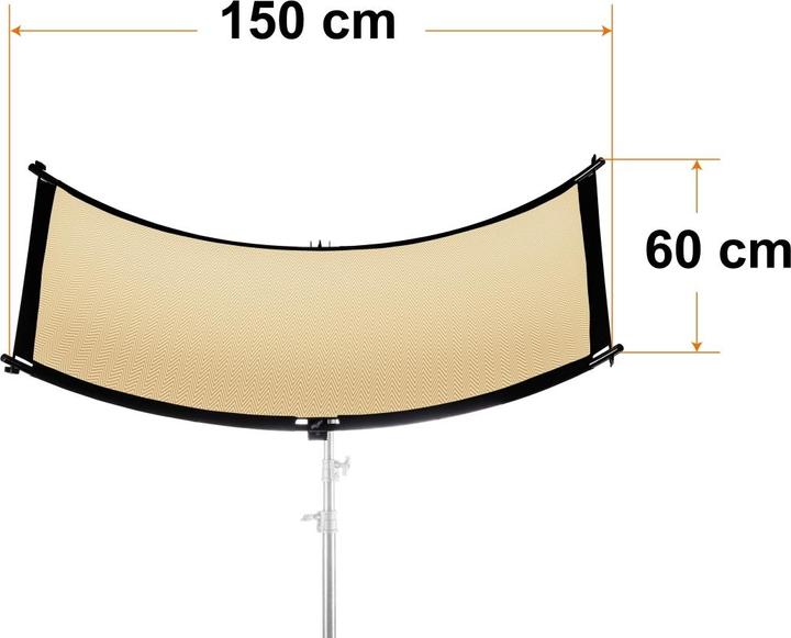 Immagine prodotto Walimex 3in1 Reflector Halfpipe concavo (Specchio, 150 cm)