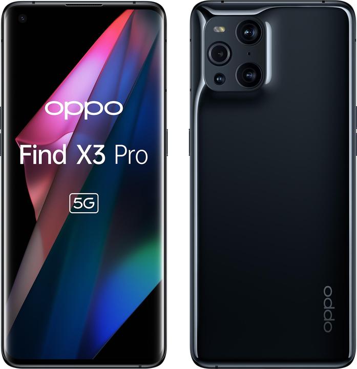 Produktbild OPPO Find X3 Pro (256 GB, Gloss Black, 6.70", SIM + eSIM, 50 Mpx, 5G)
