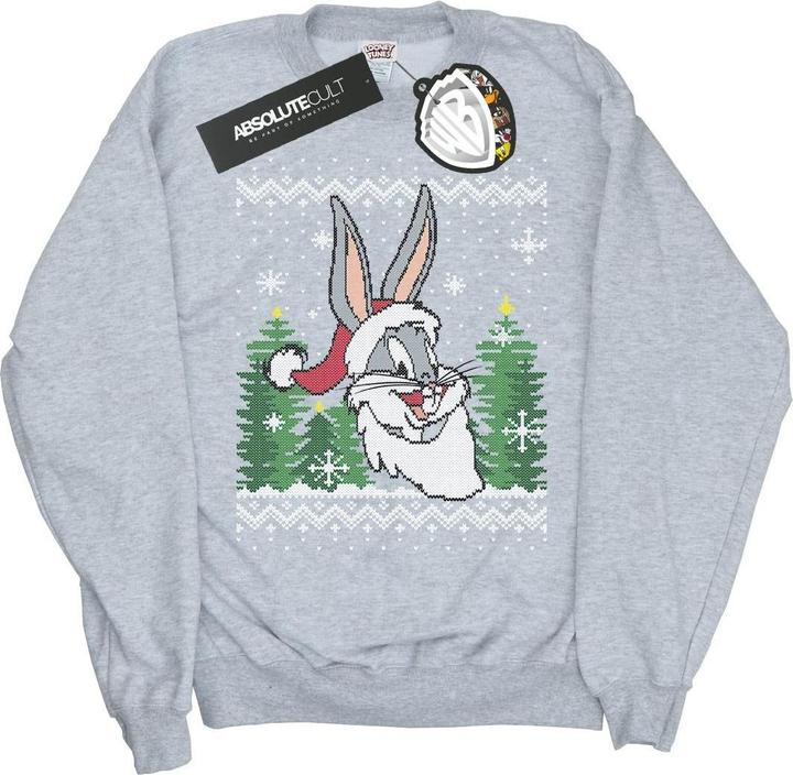 Actual product image Looney Tunes Boys Bugs Bunny Christmas Fair Isle Sweatshirt (140, 146)