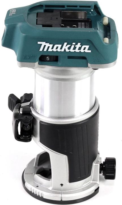Productafbeelding Makita DRT 50 RF1J Accu multifunctionele bovenfrees borstelloos 18V + 1x accu 3.0 Ah + snellader in Mak