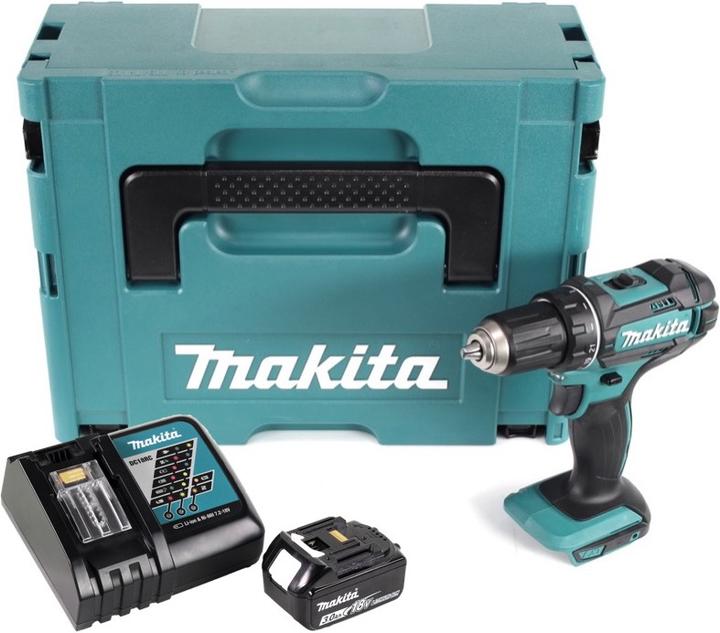 Productafbeelding Makita DDF 482 RF1J snoerloze boormachine 18V 62Nm in Makpac + 1x 3.0 Ah accu + lader (Oplaadbare batterij)
