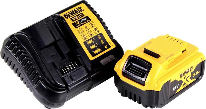 Actual product image DeWalt DCS 355 P1 Battery Oscillator Multitool 18 V Brushless + 1x Battery 5.0 Ah + Charger + 29 pcs Z