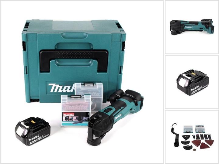 Makita DTM 51 F1JX2 Battery multifunction tool 18 V + 1x battery 3.0 Ah + 39 pcs. accessories set + Makpac