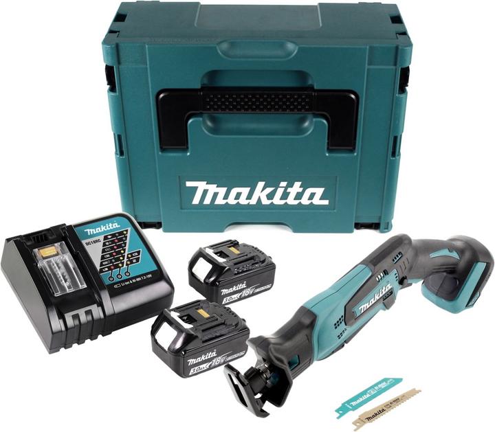 Actual product image Makita DJR 183 RFJ Cordless Reciprocating Saw 18 V + 2x Batteries 3.0 Ah + 1x Charger + Makpac