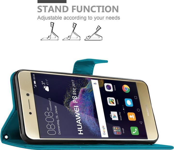Productafbeelding Cadorabo Bloemen Boekomslag (Huawei P8 Lite (2017))