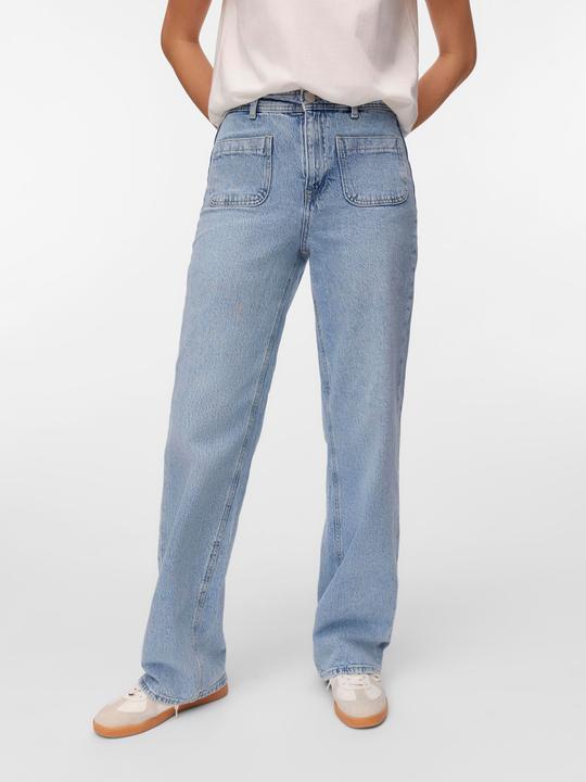Actual product image Vero Moda VMTESSA Hohe Taille Weiter Beinschnitt Jeans Weit geschnitten (W30/L34)