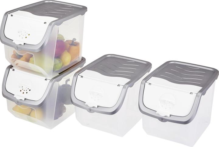 Image du produit HomeZone Boîte avec couvercle à charnière Jan (12 l)