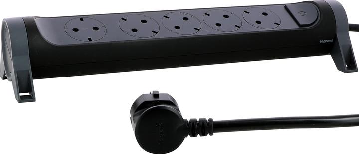 Actual product image Legrand Rotating power strip 5x socket, 1.5m cable Black 694532 (5 x, CEE, CEE 7/3, 1.50 m)