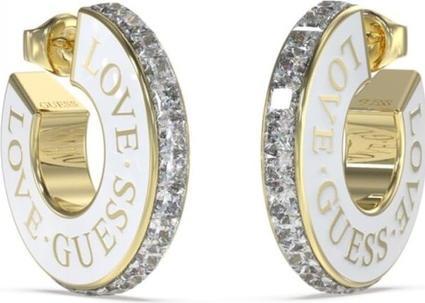 Produktbild Guess Lovely gold-plated earrings with zircons Love JUBE04083JWYGWHT/U (Surgical steel)