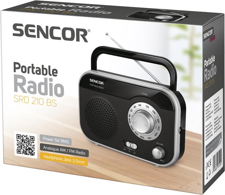 Immagine prodotto Sencor SRD 210 BS Radio Personal Analogica Metallica (AM, FM)
