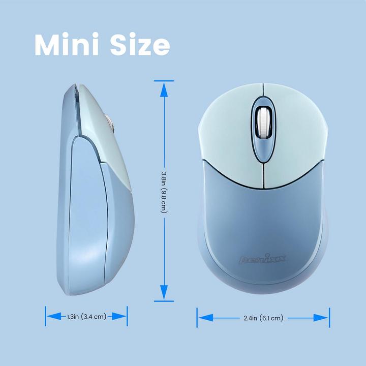 Image du produit Perixx PERIMICE-802BL, Souris Bluetooth pour PC et tablette, sans fil, bleue (Sans fil)