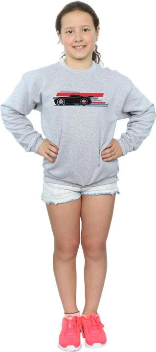 Actual product image Disney Girls Cars Jackson Storm Stripes Sweatshirt (152, 158)