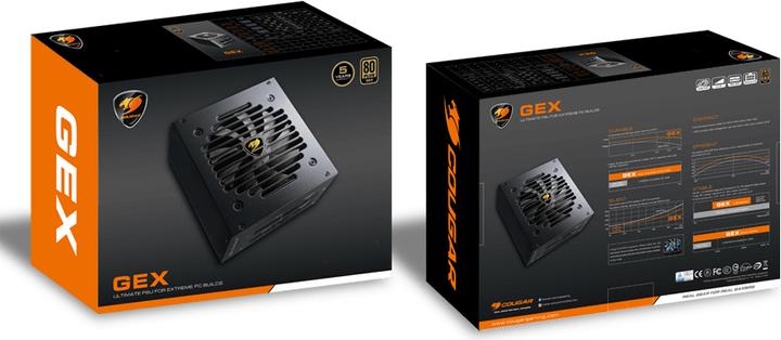 Actual product image Cougar Gaming GEX750 Power Supply 750 W 20+4 pin ATX ATX Black (750 W)