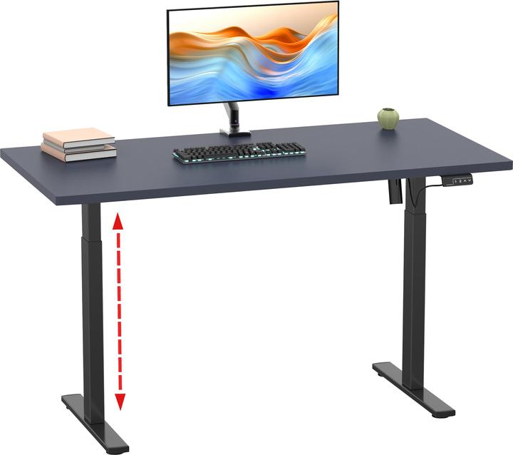 Actual product image VCM Desk adjustable Lona 140x80 sw (140 x 80 x 120 cm)