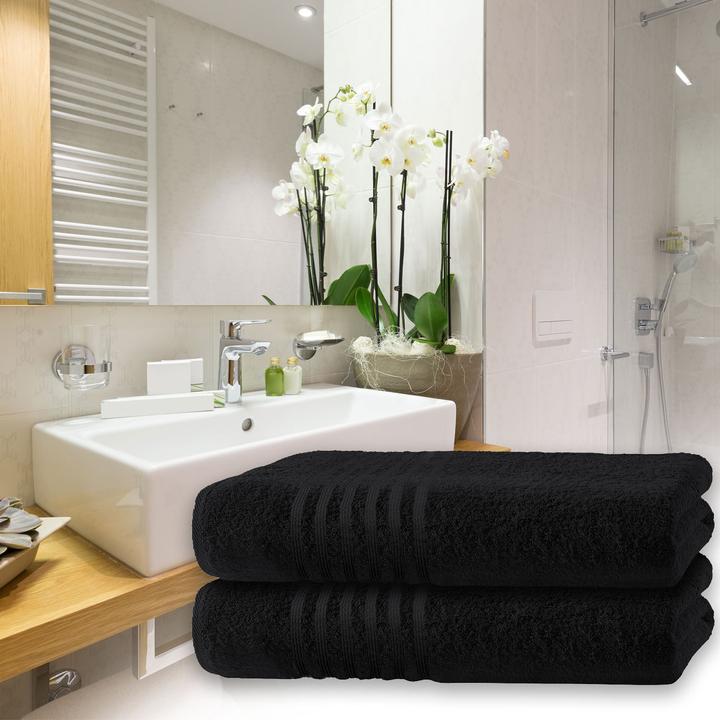 Image du produit Casativo Serviettes de bain coton luxueux, set de 2 pièces (100 x 150 cm)