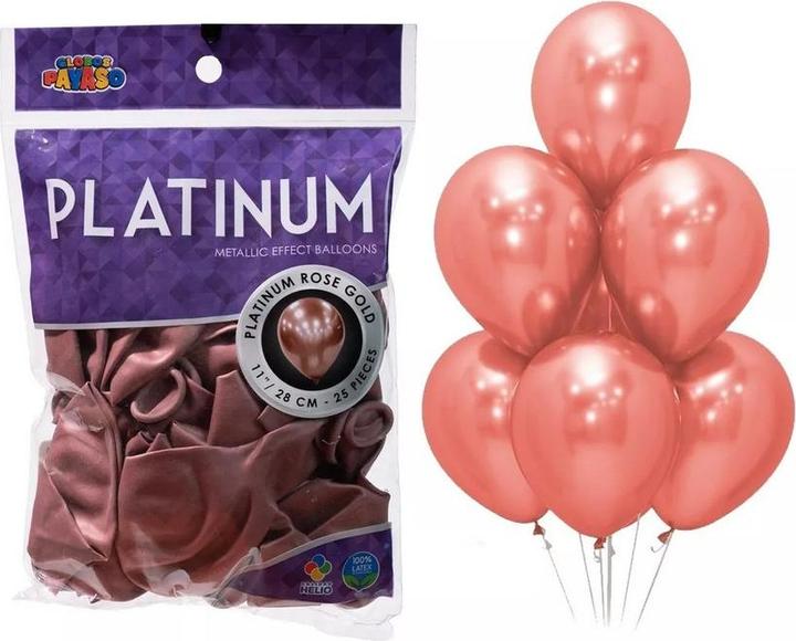 Produktbild Globos Europe Metallic Ballons Payaso Platinum Latex 100erPack