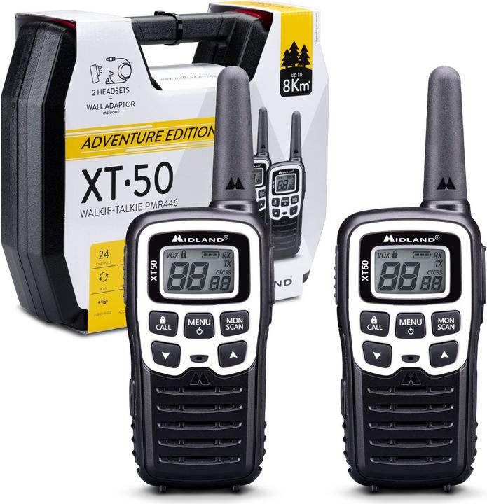 Midland XT50 Adventure radios black/silver (8 km)