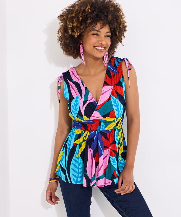 Immagine prodotto Joe Browns Tropical Print V-Neck Tie Shoulder Top (12)