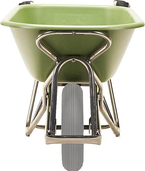 Actual product image Matador Profi-Max Plus wheel barrow, made of aluminium, 90 litres, HDPE tray, green