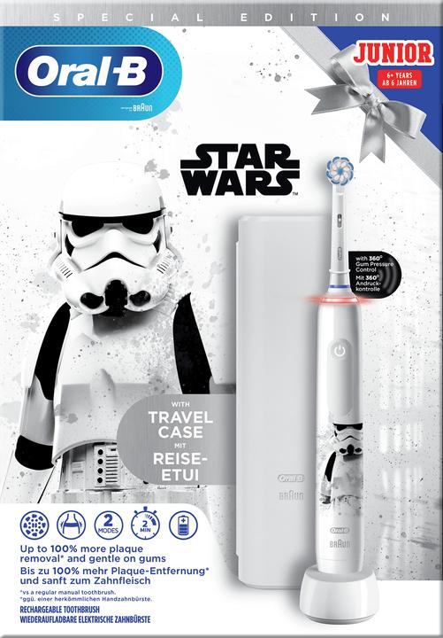 Image du produit Oral-B Brosse à dents électrique Junior Star Wars + étui de voyage (Brosse à dents oscillo-rotative)