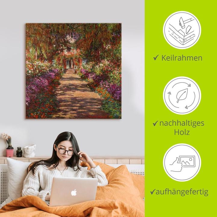 Image du produit Artland Poster Chemin dans le jardin de Monet à Giverny. 1902 T6UD 70x70 cm (30x30 cm)