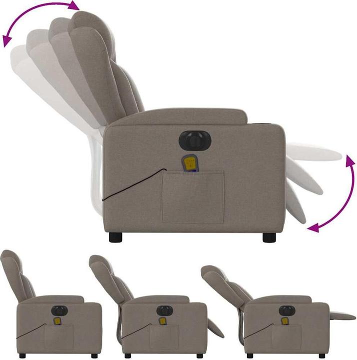 Produktbild VidaXL Massagesessel Elektrisch Stoff