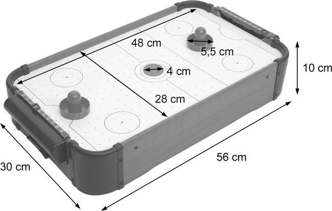 Produktbild Mendler Mini Air Hockey, Tischspiel Lufthockey inklusive Zubehör, Holz 56x30x10cm