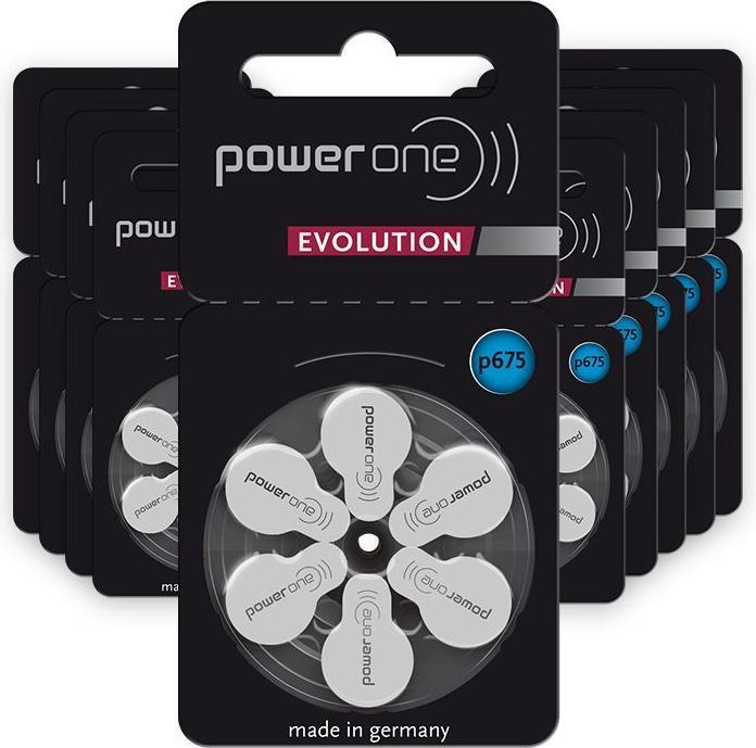 Image du produit Powerone Evolution p675 Piles pour appareils auditifs (60 pcs, 675, 650 mAh)