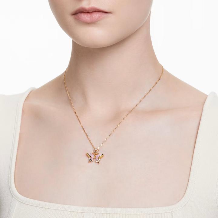 Immagine prodotto Swarovski Collana Idyllia Butterfly Oro (Metallo Swarovski, 46 - 51 cm)