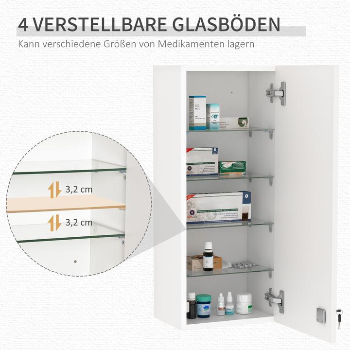 Actual product image Kleankin Medicine cabinet (30 x 20 x 70 cm)