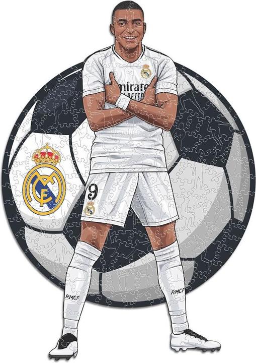 Actual product image Iconic Kylian Mbappé - Real Madrid - Wooden Puzzle Size S (150 pieces) (150 pieces)