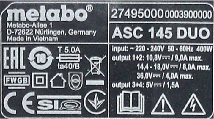 Image du produit Metabo Kit de base 2x batterie Li-Power 18 V 4,0 Ah CAS Li-Ion ( 2x 625591000 ) + chargeur double (18 V)