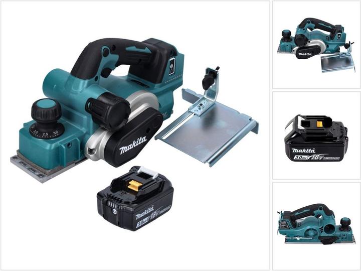Image du produit Makita DKP 181 F1 Rabot à feuillure 82 mm 18 V Brushless + 1x batterie 3,0 Ah - sans chargeur